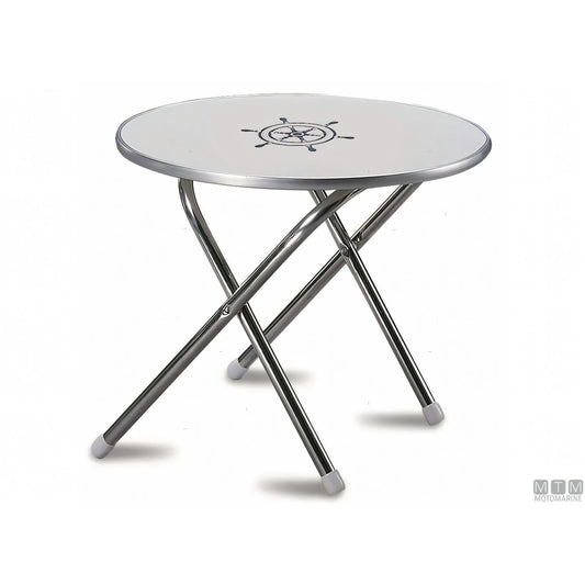 Forma tavolino pieghevole Deck Service melamina alluminio — M300 - Tondo ø 60 cm