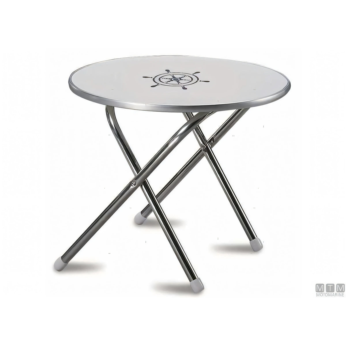 Forma tavolino pieghevole Deck Service melamina alluminio — M300 - Tondo ø 60 cm