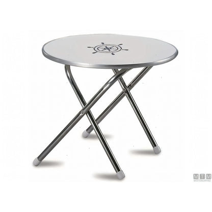 Forma tavolino pieghevole Deck Service melamina alluminio — M300 - Tondo ø 60 cm