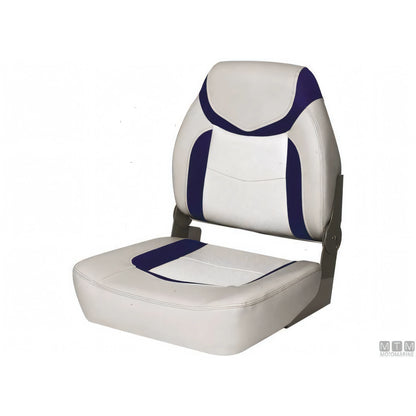 Motomarine sedile pieghevole Premium Fish — Bianco/Grigio