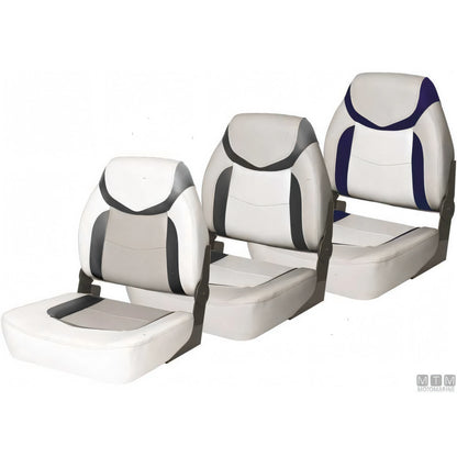 Motomarine sedile pieghevole Premium Fish — Bianco/Grigio
