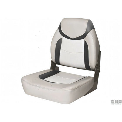 Motomarine sedile pieghevole Premium Fish — Bianco/Grigio