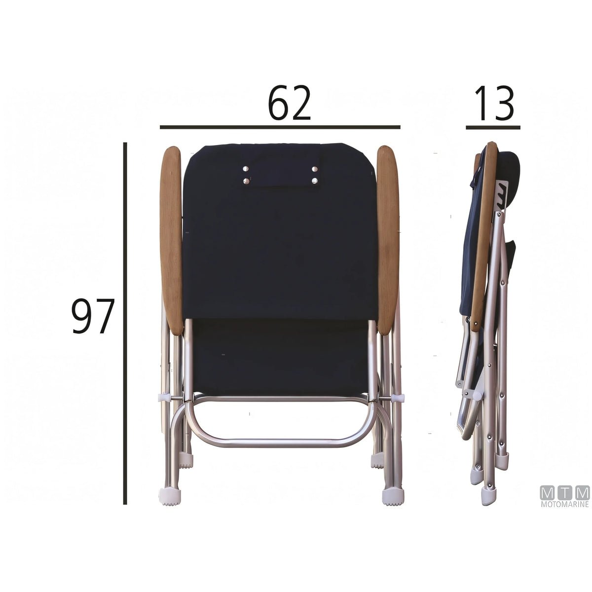 Forma Marathon R120 poltroncina pieghevole in alluminio — Blue Navy