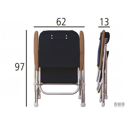 Forma Marathon R120 poltroncina pieghevole in alluminio — Blue Navy