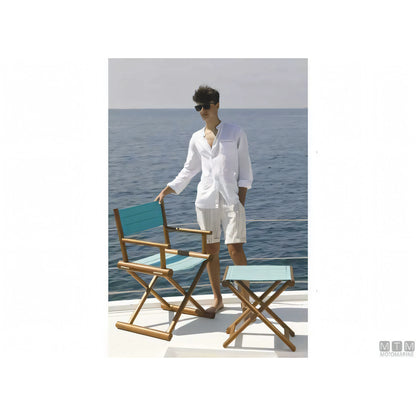 Marine Business sgabello pieghevole in teak con tessuto Olefina — vista 2