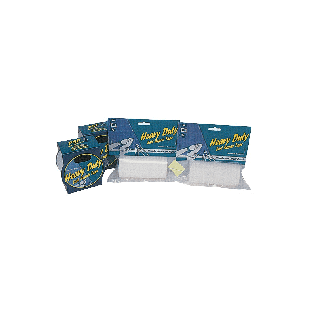 Nastro autoadesivo PSP Heavy Duty Sail Repair bianco 100mm, confezioni da 2mt in rotolo e blister