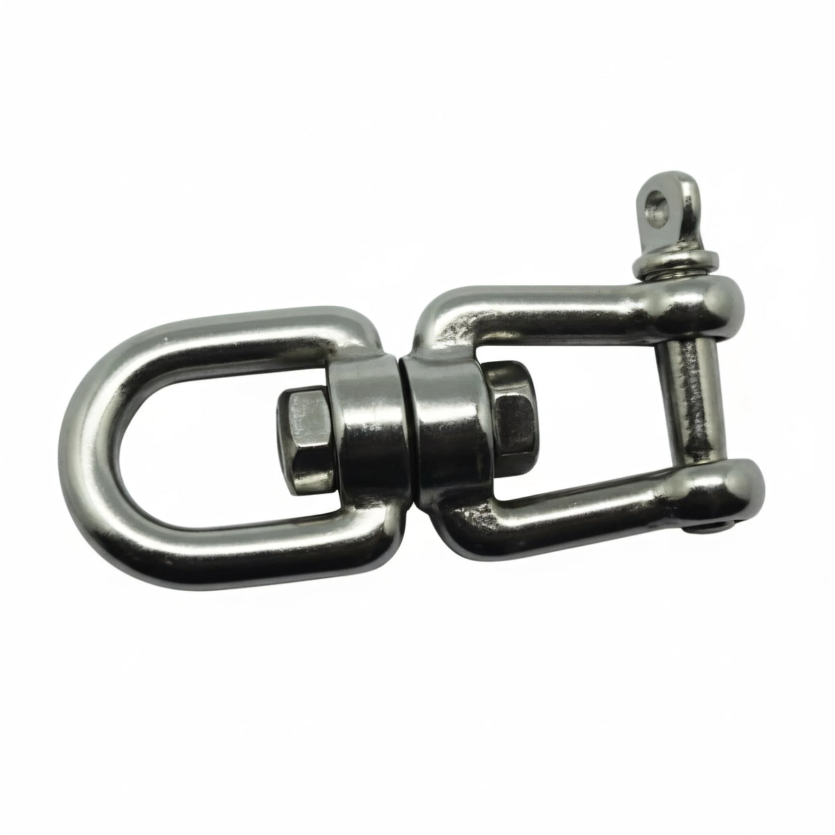 Girella occhio-forcella Ø 8mm in acciaio inox AISI 316 colore argento lucido