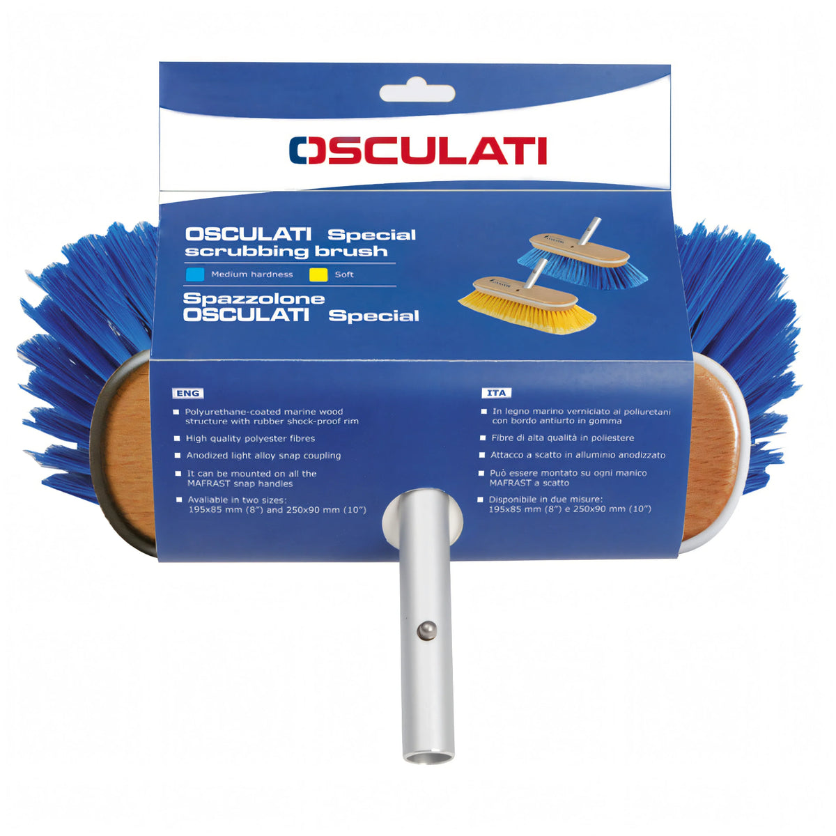 Spazzolone Osculati Special 250x90 mm setole extra morbide verde per gelcoat – vista 3