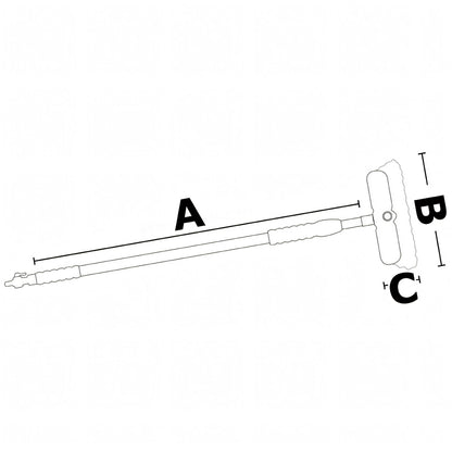 Spazzolone telescopico Osculati Bi-Level 117 180 cm per lavaggio barca – vista 4