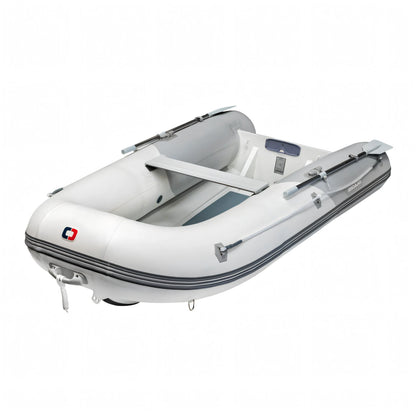 Tender gonfiabile Osculati bianco a carena V in alluminio con remi, sedile e logo