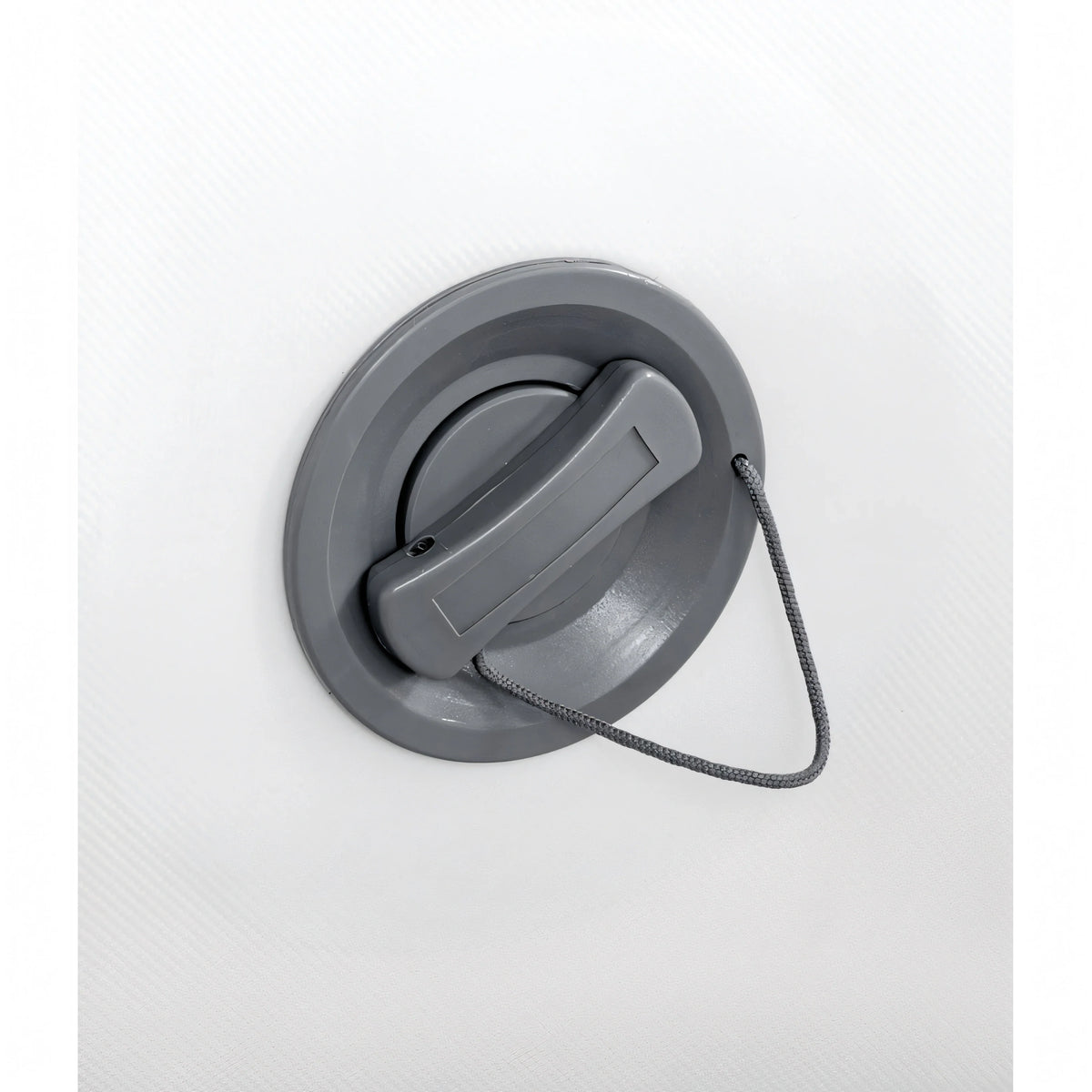 Tappo di gonfiaggio grigio con maniglia e cordino per tender Osculati Dropstitch