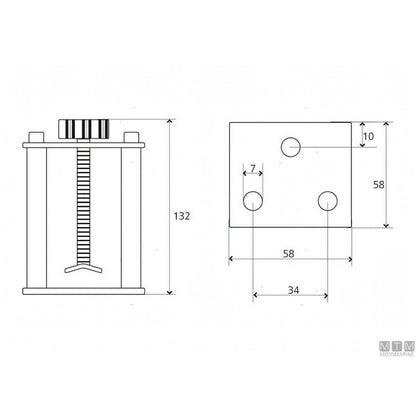 Musone di Prua Basculante Classic in Acciaio Inox 316 — L280 x W80 - max 10 Kg.