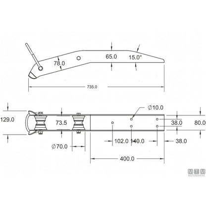 Musone Motomarine passa catena Delta acciaio inox 316 — vista 5