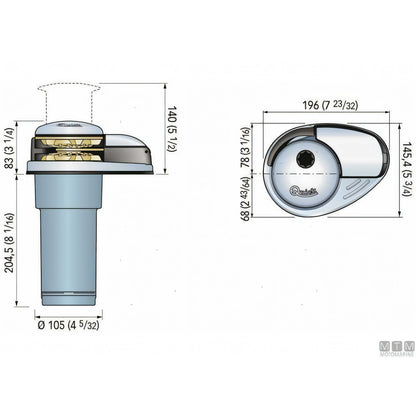 Verricello Salpa Ancora Quick Prince DP2E 500/800W in Acciaio Inox — 500W - Catena Ø6mm