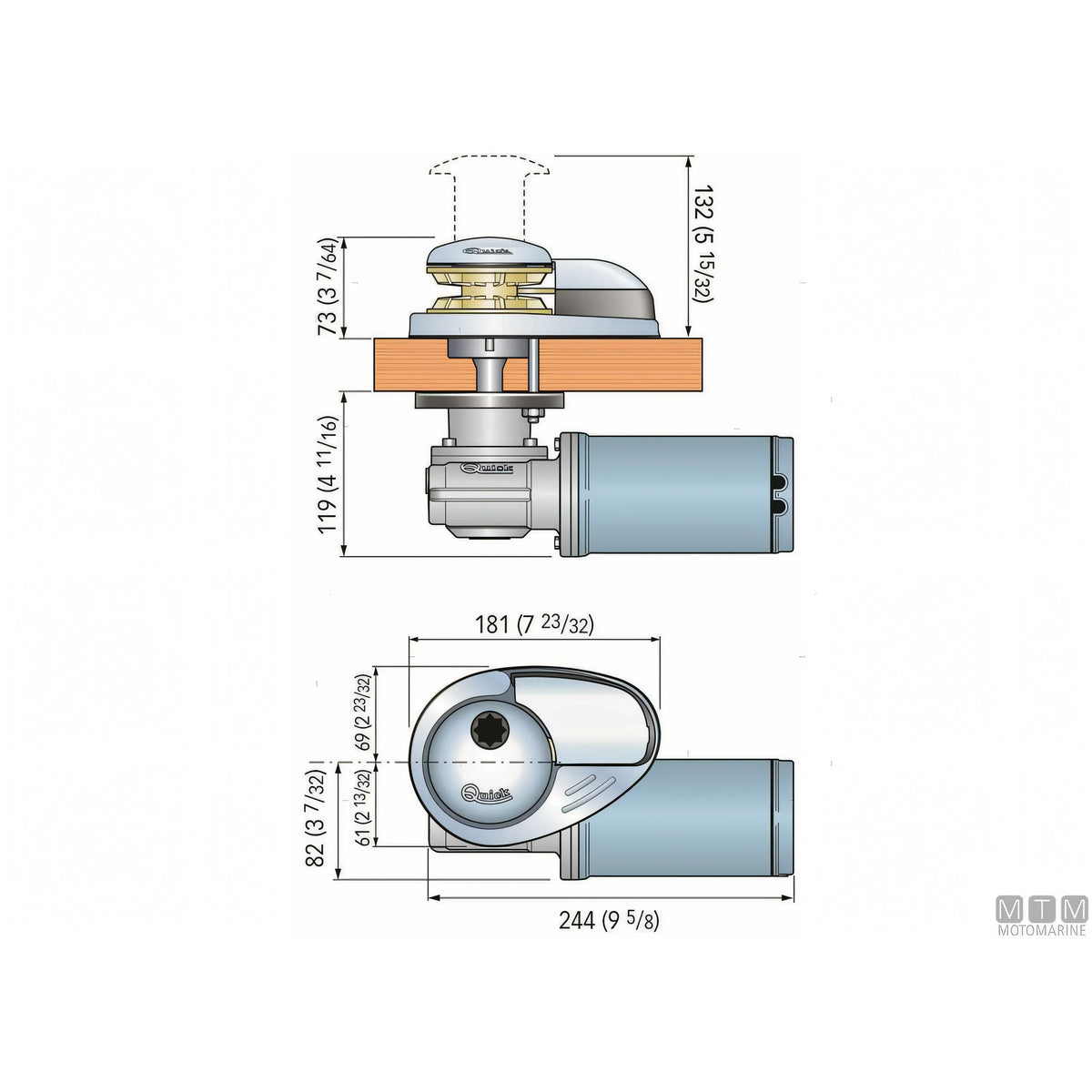 Verricello Salpa Ancora Quick Custom CL1 500W (Acciaio Inox) — Default Title