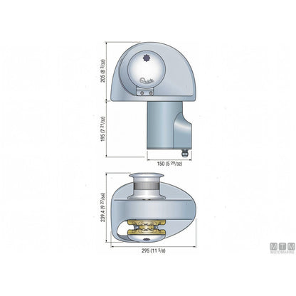 Quick Verricello Salpa Ancora Eagle E3 Alluminio Anodizzato — 1000W/12V