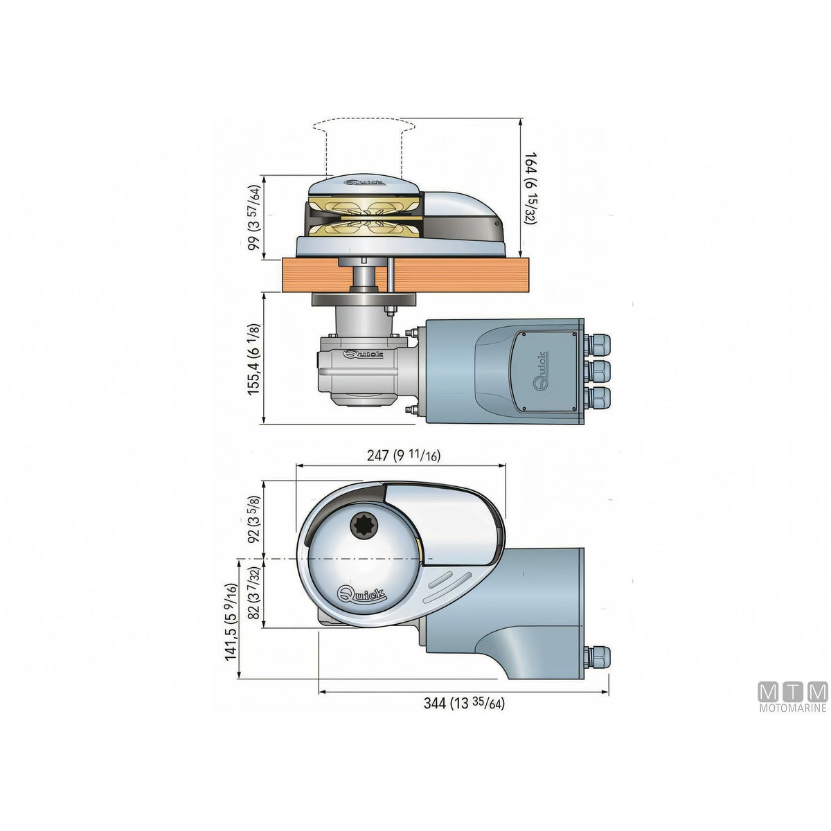 Verricello Salpa Ancora Quick Custom CL3 1000W (Acciaio Inox) — Default Title