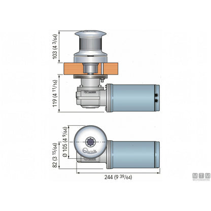 Quick Tumbler verricello da tonneggio in acciaio inox 316 — 500W