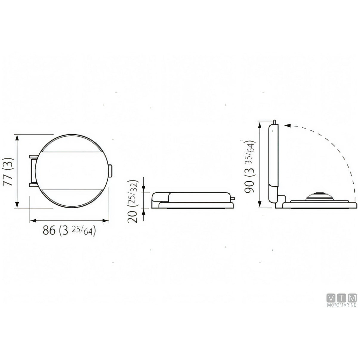 Quick Comando a Piede Up-Down Acciaio Inox — Comando Nero