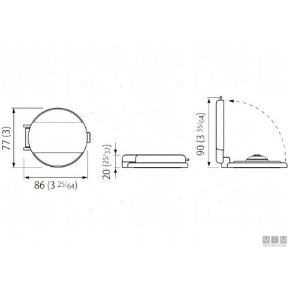 Quick Comando a Piede Up-Down Acciaio Inox — Comando Nero