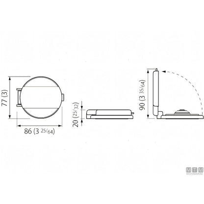 Quick Comando a Piede Up-Down Acciaio Inox — Comando Bianco