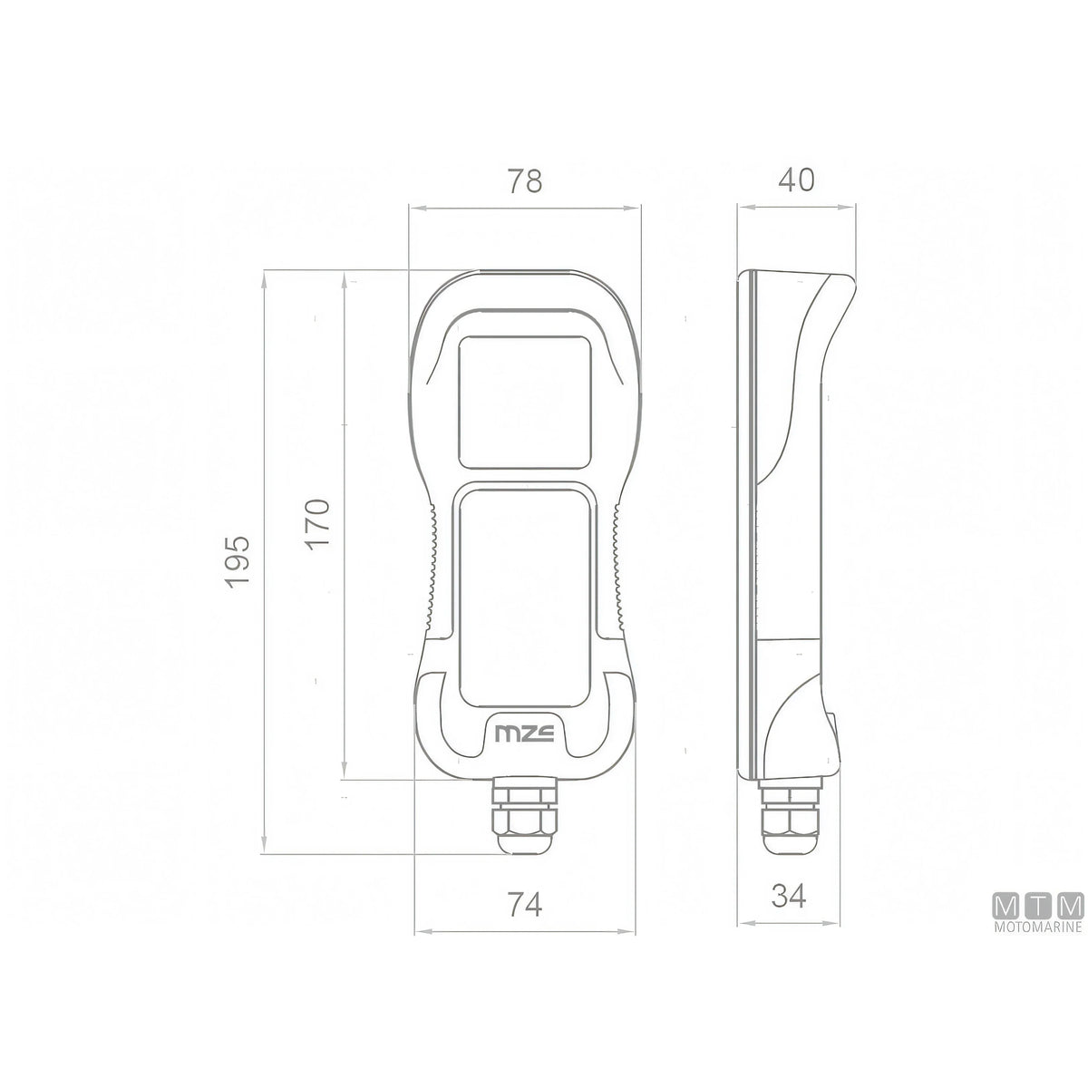 Motomarine Pulsantiera Contacatena Up-Down MZ — Pulsantiera Up-Down