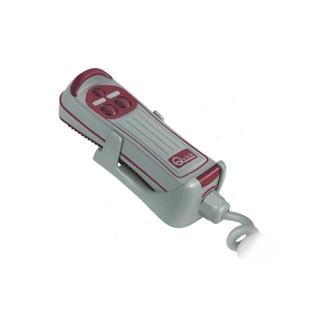 Pulsantiera Quick Up-Down 2 pulsanti grigia e bordeaux con supporto e gancio