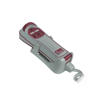 Pulsantiera Quick Up-Down 2 pulsanti grigia e bordeaux con supporto e gancio