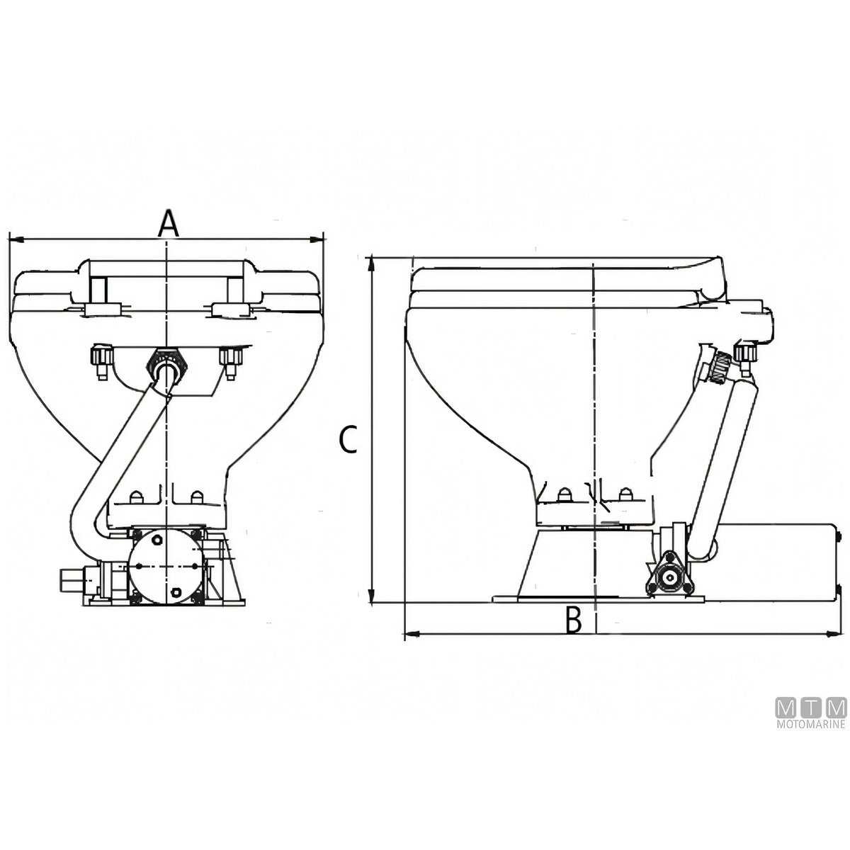 Toilet elettrica Johnson SPX Aqua-T Silent — Compact 12V