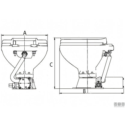 Toilet elettrica Johnson SPX Aqua-T Silent — Compact 24V