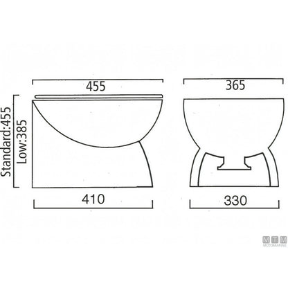 WC elettrico Ocean Luxury in ceramica — Bassa 12V