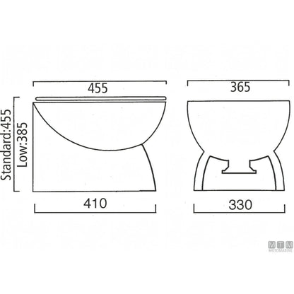 WC elettrico Ocean Luxury in ceramica — Standard 12V