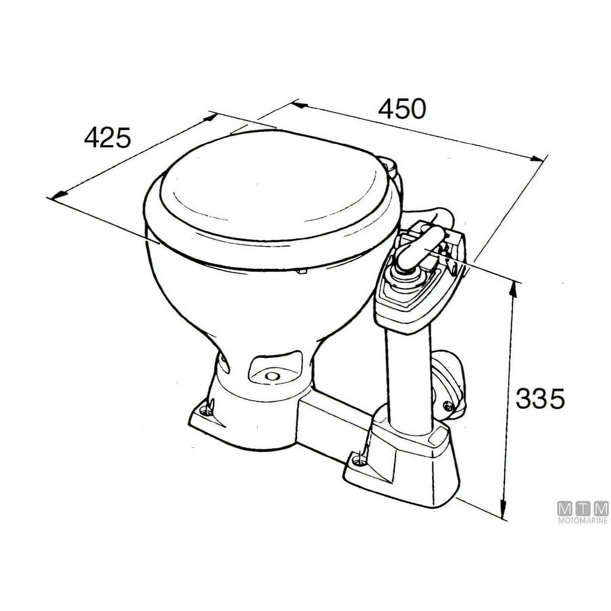 Ricambio Jabsco per toilette manuale Compact Twist-Lock — vista 2