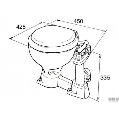 Ricambio Jabsco per toilette manuale Compact Twist-Lock — vista 2