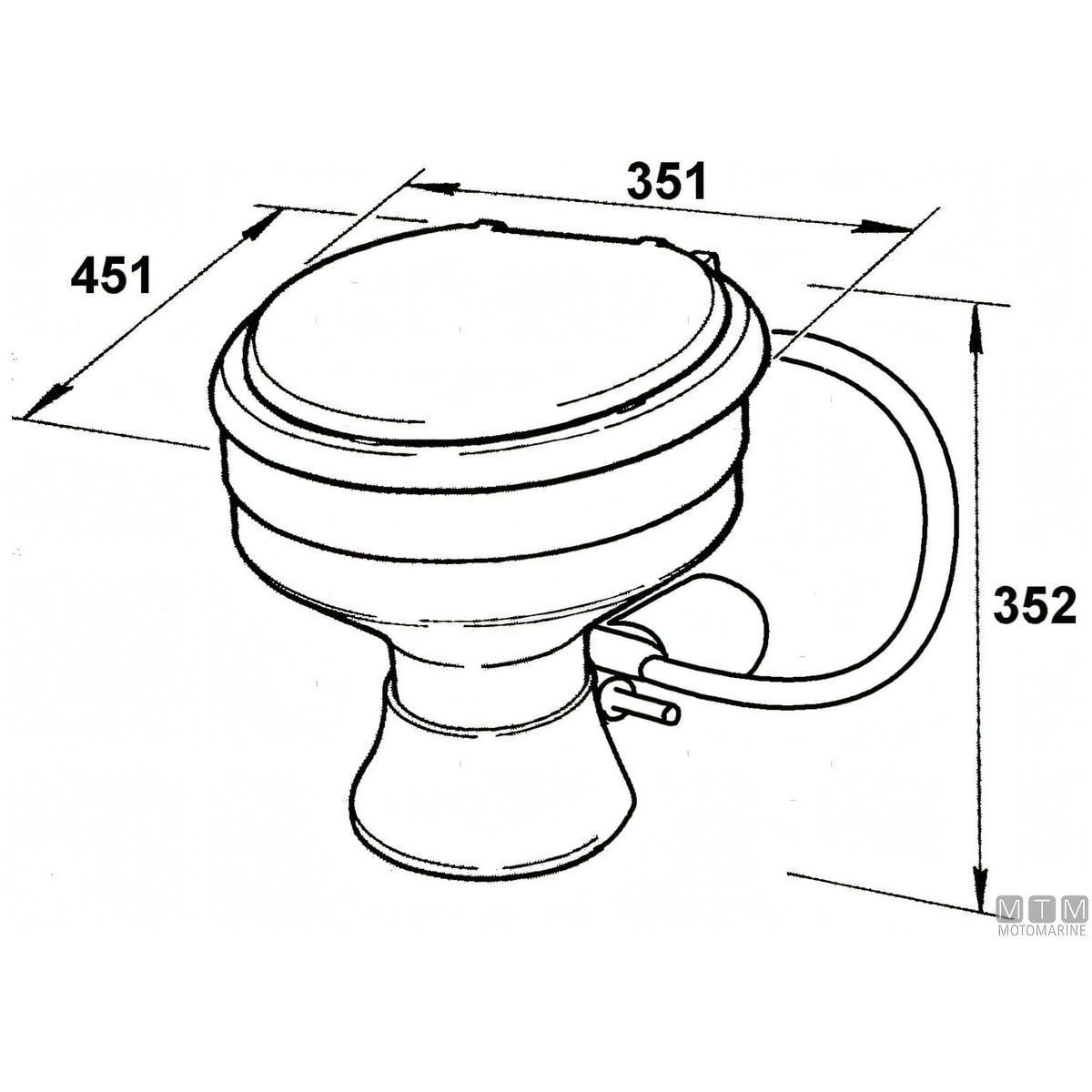 Jabsco WC elettrico Compact — 12V