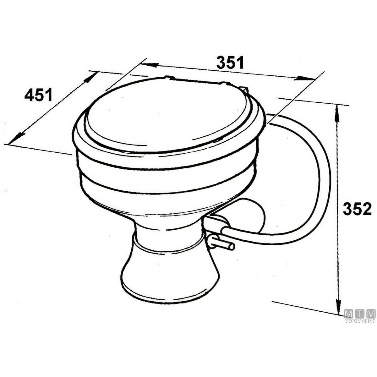 Jabsco WC elettrico Compact — 12V