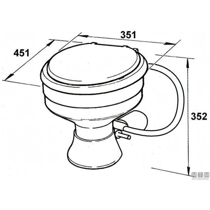 Jabsco WC elettrico Compact — 12V
