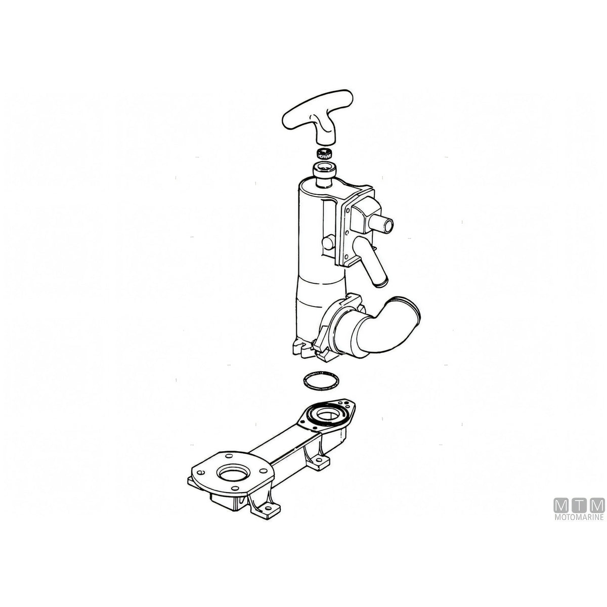 Motomarine WC toilet RM69 Regata pompa manuale — Toilet completo