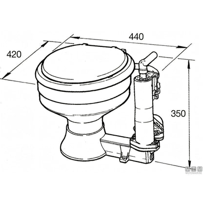 Motomarine WC toilet RM69 Regata pompa manuale — Toilet completo