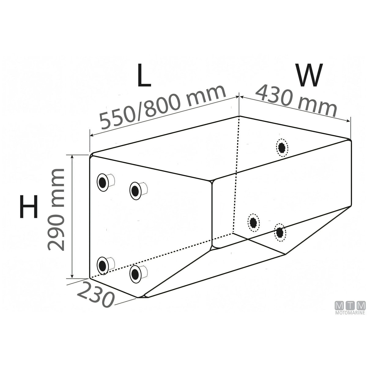 Serbatoio acque nere Ocean — Sagomato 75 L