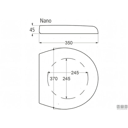 Tecma Nano WC nautico elettrico toilet compatto — Pannello Eco 12V