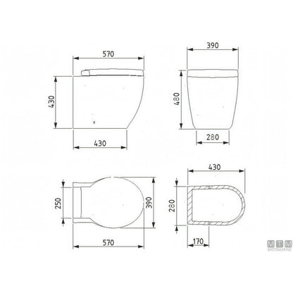 Tecma WC Evolution Plus pannello all-in-one SFT — 12V