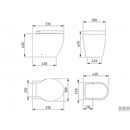 Tecma WC Evolution Plus pannello all-in-one SFT — 12V