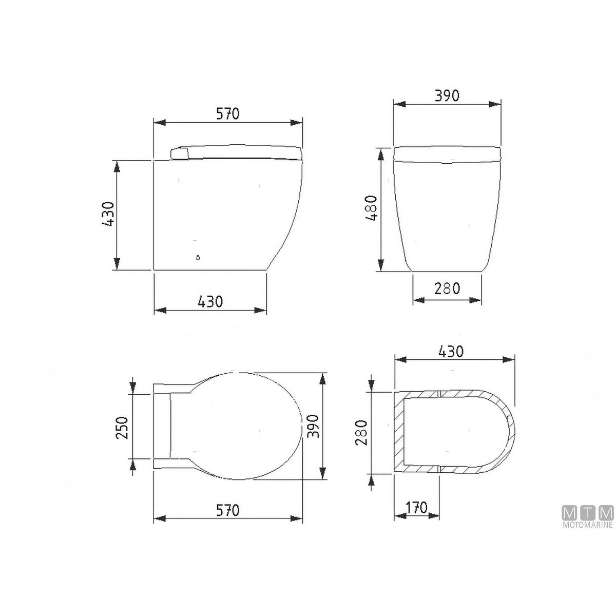 Tecma WC Evolution Plus pannello all-in-one SFT — 24V