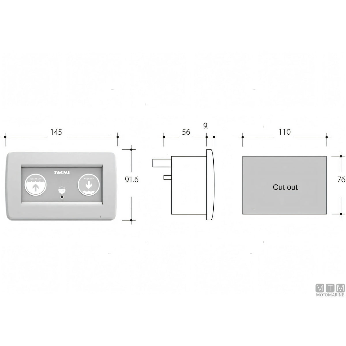 Tecma WC Elegance 2G Serie Flexi con pannello All-in-One — Standard 12V