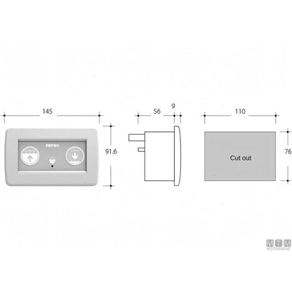 Tecma WC Elegance 2G Serie Flexi con pannello All-in-One — Standard 12V