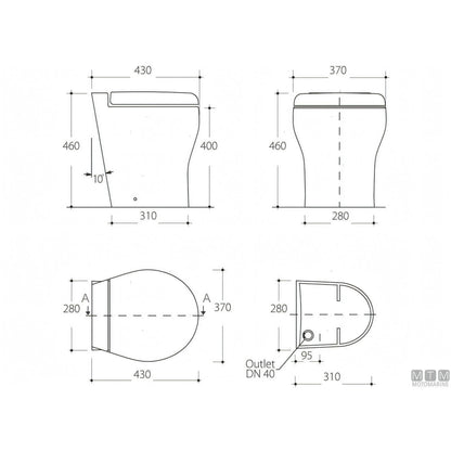 Tecma WC Elegance 2G Serie Flexi con pannello All-in-One — Cut 12V