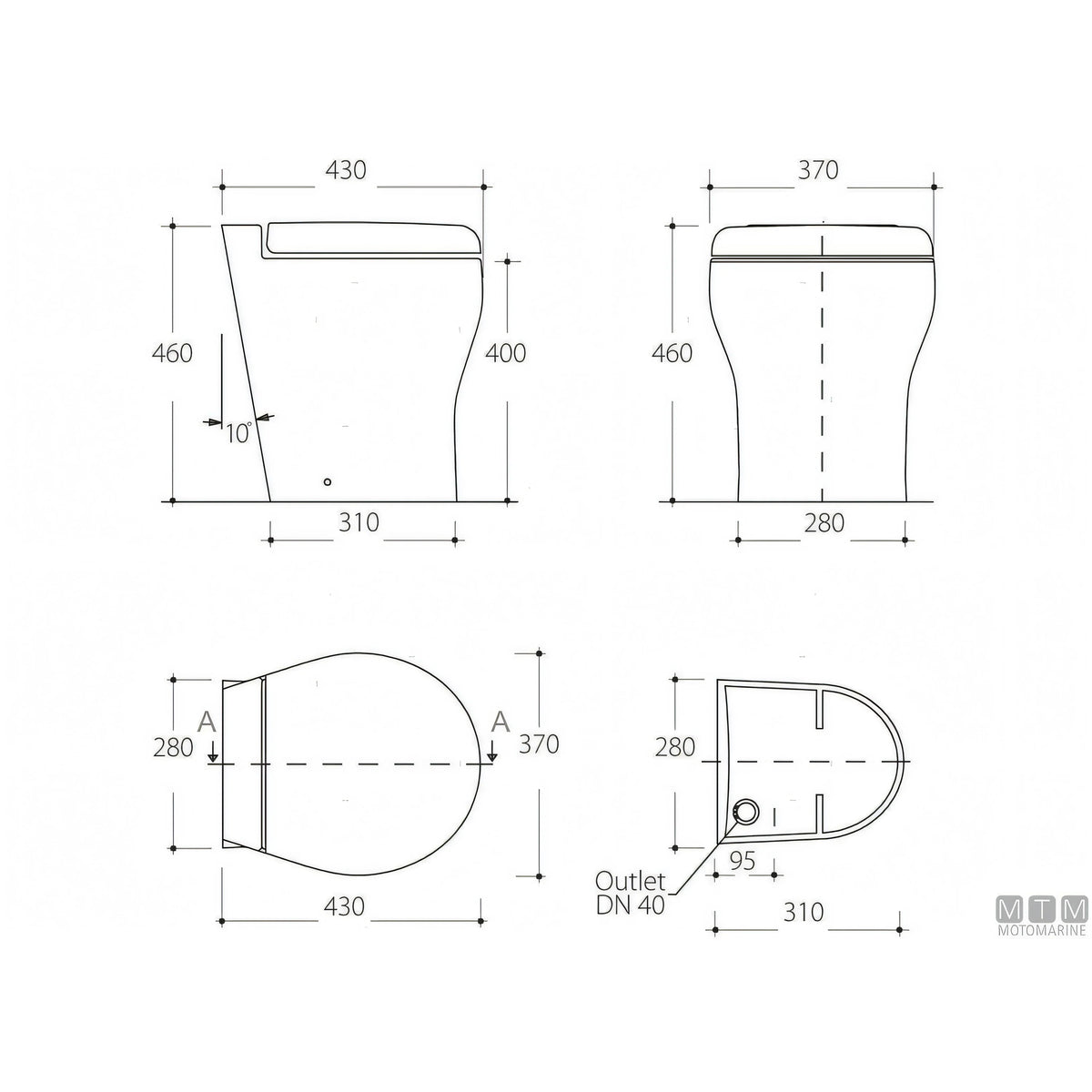 Tecma WC Elegance 2G Serie Flexi con pannello All-in-One — Cut 24V