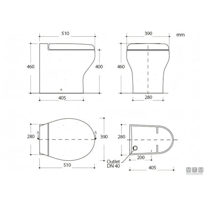 Tecma WC Silence Plus 2G pannello All-in-One SFT — Toilet Standard 12V