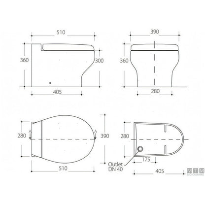 Tecma WC Silence Plus 2G pannello All-in-One SFT — Toilet Standard 12V